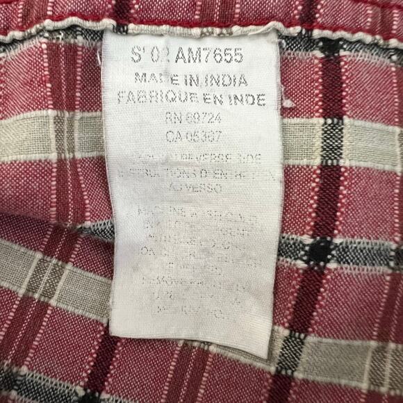 Columbia Cotton Short Sleeve Red Plaid Button Down Shirt | Men’s Size Large - Picture 5 of 9